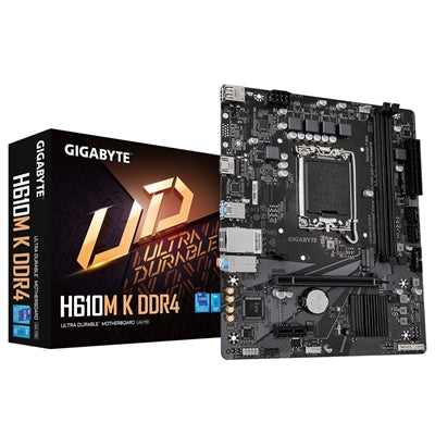 Gigabyte H610M K DDR4 Micro-ATX LGA1700 Motherboard PCIe 4.0 Gigabyte H610M K DDR4 Micro-ATX LGA1700 Motherboard PCIe 4.0